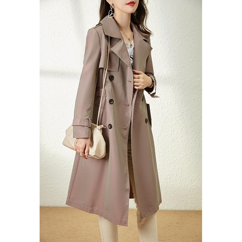 Trench Coat Women's New Spring Clothing Medium and Long Early Spring Thin Jacket Trendy Women's Clothing