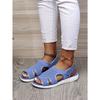 Sommer Neue Damen Sandalen Große Größe Atmungsaktiv Elastisch Flacher Boden Lässige Damenschuhe