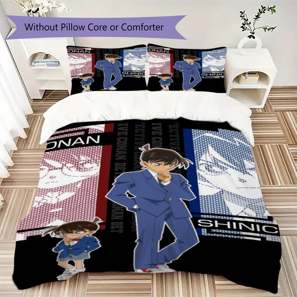 Detective Conan Glass Dual Identity Threepiece Set Without Core 1 Duvet Cover 2 Pillowcase Without Core Christmas Birthday Gift Bedding Set