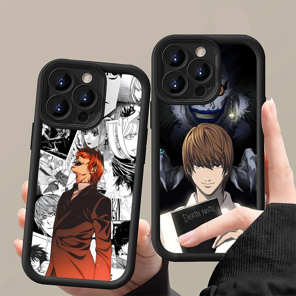 Death Note Kira Light Mobile Phone Case for iPhone 17 16 15 14 13 12 11 Air Pro Max Plus Thicken TPU Colorful Cover Cover Luxury