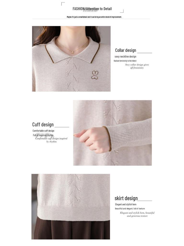 Women's V-Neck Knitted Sweater - 2025 New Autumn/Winter Style, Long Sleeve Solid Color Base Shirt
