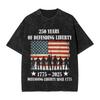 Vintage USA Flagge Jahre Grafik T-Shirt Gewaschen Übergroß Unisex Kurzarm Lässig Patriotisch Streetwear T-Shirts Tops