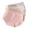 Yiershuang Women's Antibacterial Cotton Mid-Waist Briefs 4-Pack