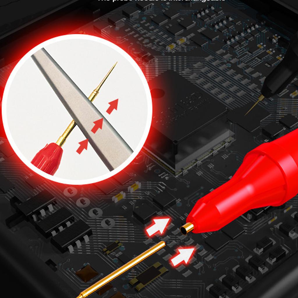 20A High Current Spring Loaded Multimeter Test Leads with Test Line Durable Silicone Test Probe for Electrical Testing