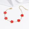 Cherry Epoxy Titanium Steel Bracelet for Women - Sweet Dopamine-Inspired Design