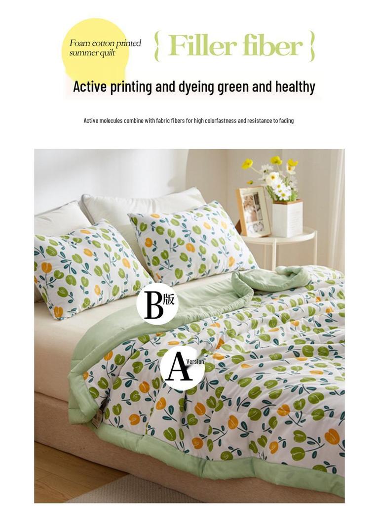 Xinjiang Cotton Summer Air Conditioning Quilt, Machine Washable Thin Quilt for Dormitory, Ideal for Students