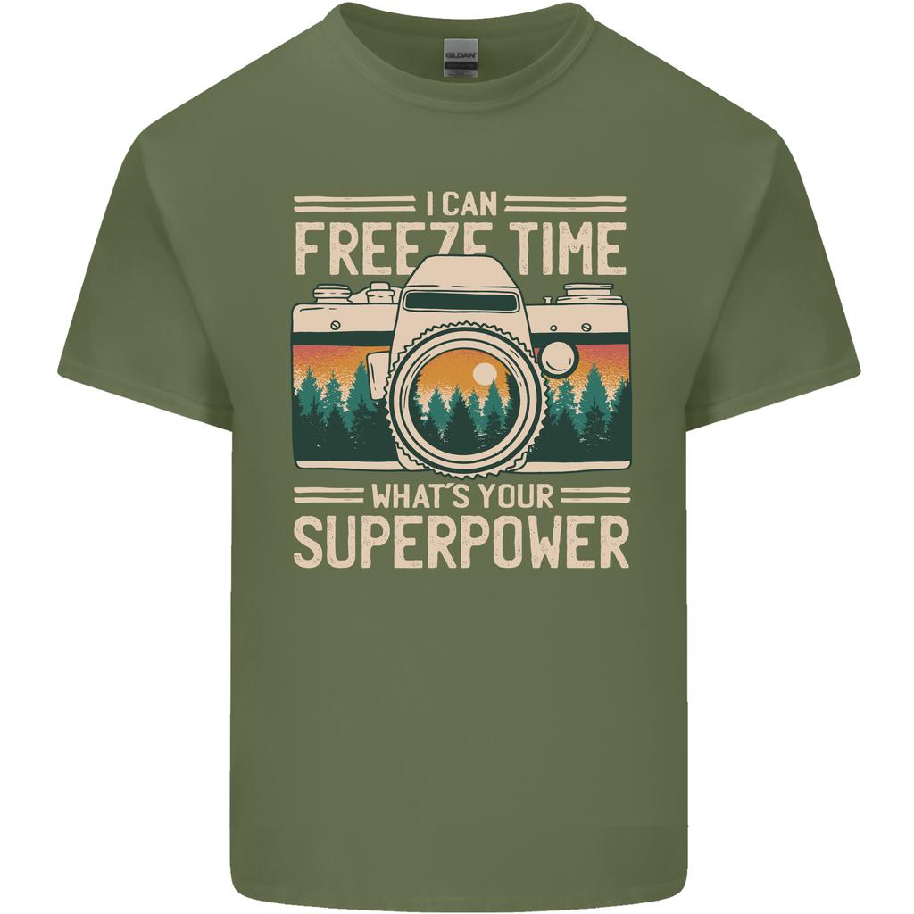 Freeze Time Photographer Photography Unisexs Light Cotton TShirt
