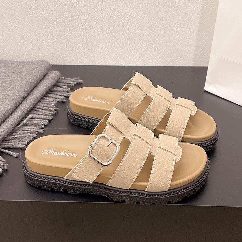 Wind heightened thick-soled slippers women s summer new with skirts retro cool slippers 35 4978₽