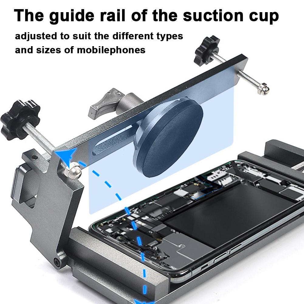 Aluminum Alloy Heating   Screen Removal Tool Suction Cups Type Cellphone Screen Separation Jig Non-destructive Screen Remover Compatible with Both