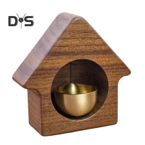 

Деревянный дом латунный колокольчик для владельцев магазинов громкий звук входной дверной звонок ветряная музыка магнитный дверной звонок для открытия двери домашний офис магазин вход украшение B