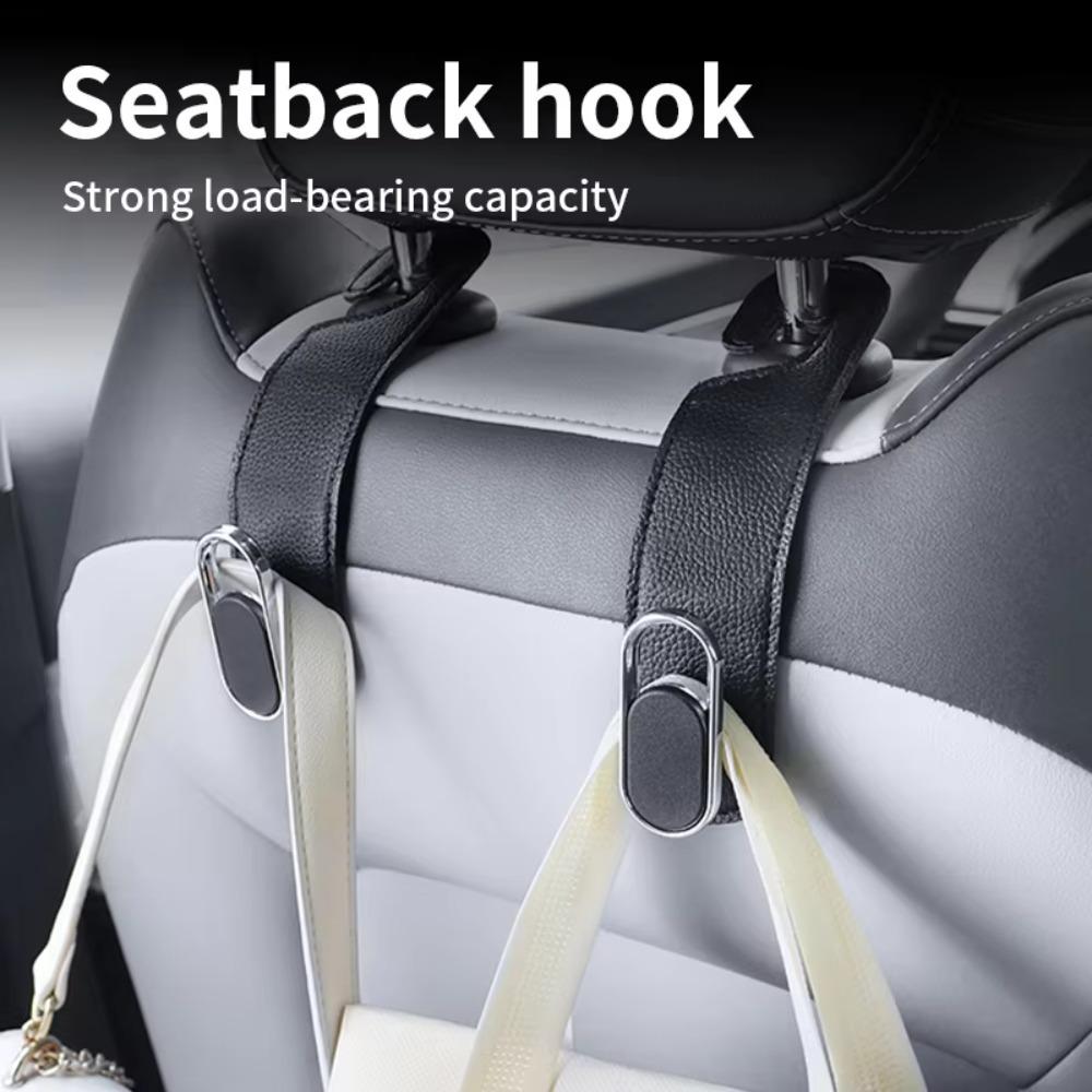 Double Hooks Car Seat Hook Leather Car Organizer Hook New Seat Back Hook  Vehicles