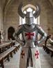 Wearable Templar Knight Costume Set with Viking Horned Helmet for Cosplay LARP Renaissance Fair