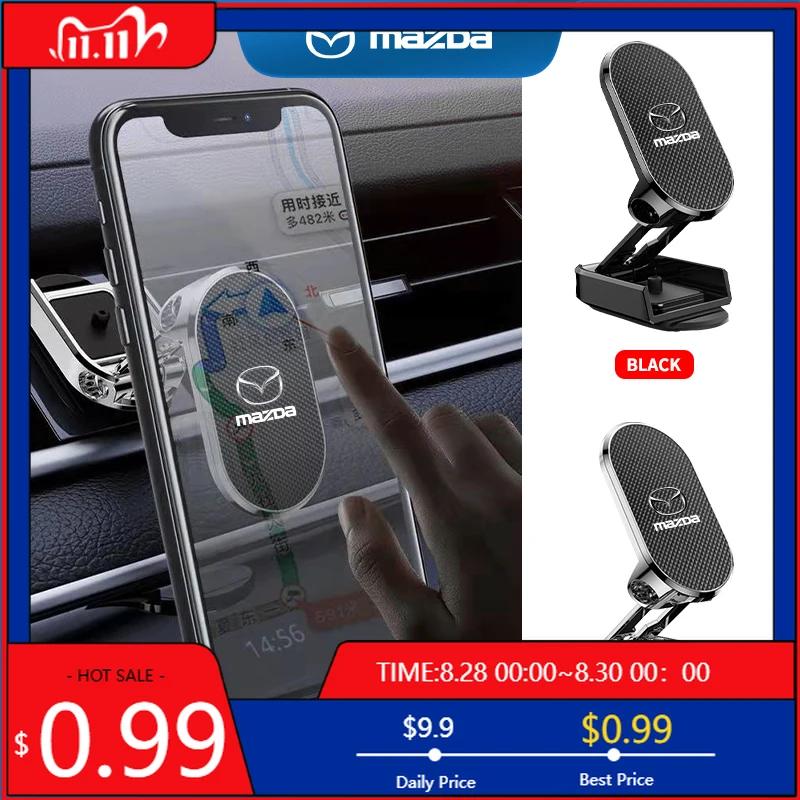 2025 Hot Car Logo Magnetic Foldable Phone Holder For Mazda Speed MS 2 3 5 6 7 323 RX8 Axela Atenza CX-3 CX-4 CX-5 CX-8ds Auto Ac