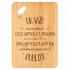 Cutting Board - PLANETEE - A Saïd Also Great - Bamboo - 30 X 20 X 1 Cm - Hole 24 Mm