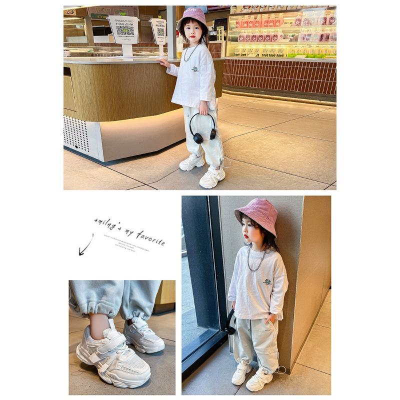 Pantofi pentru copii Pantofi albi mici pentru băieți Primăvară Pantofi noi pentru tată Versiune coreeană Casual Respirabili Pantofi sport pentru fete Pantofi de alergare