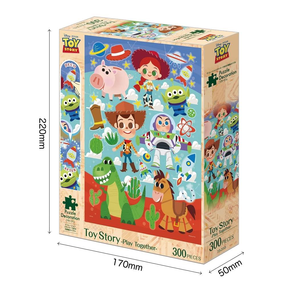 Epoch Jigsaw Puzzle Disney Toy Story with and Decorative Pieces 300-Piece -Play Together- (26x38cm) 73-310 Glue, Spatula,