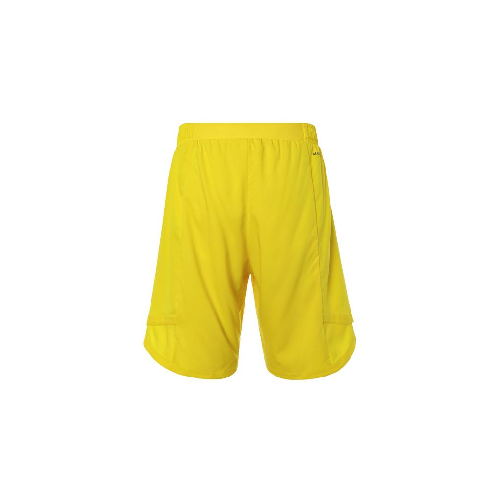 Adidas Color Block Striped Logo Comfortable Breathable Sports Casual Shorts Unisex Shorts Yellow H35896