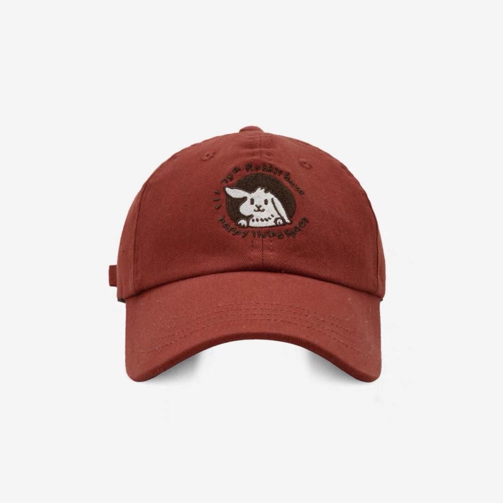 Hat Women Sweet Cute Rabbit Embroidered Baseball Hat Couple Street Korean Couple Versatile Soft Top Baseball Cap Summer