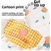 Autumn and Winter Dog Cotton Cartoon Printed Belly Coat Cat Belly Coat Medium and Small Dog Home Clothes Pet Clothes