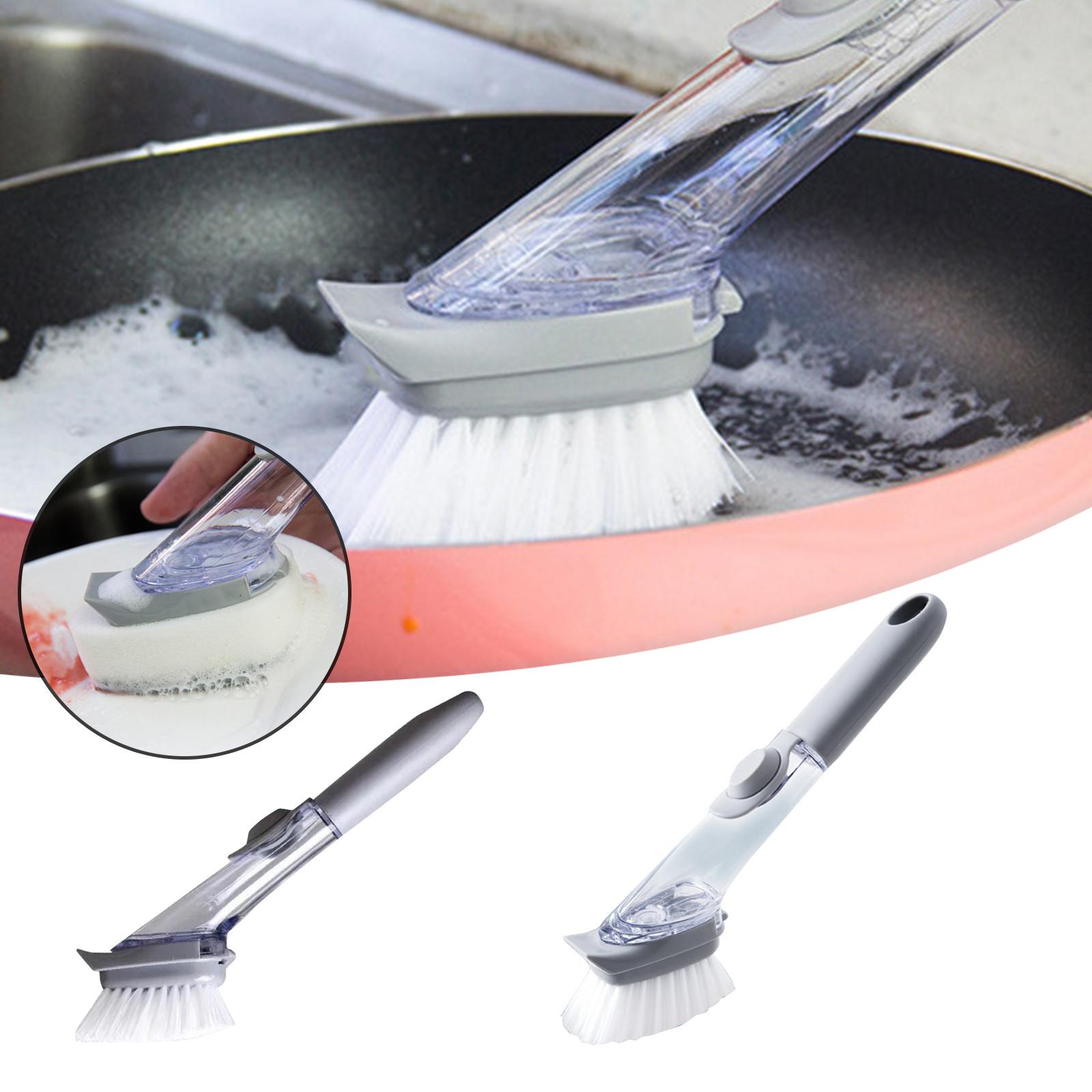 

Hydraulic Brush, Automatic Dish Scrubbers Brush, Dish Brush With Stand, Dishwashing And Cleaning Brushes, Adding Liquid Pot Soft Kitchen Brush Kitchen One Size