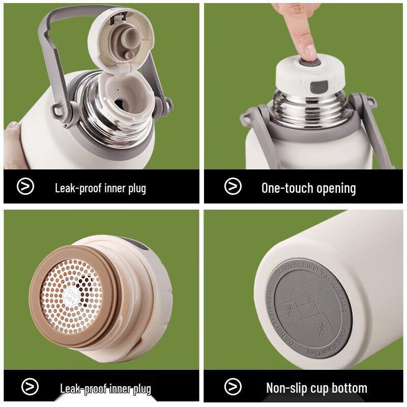 Fuguang Shixi 800ML Dual-Drink Stainless Steel Insulated Mug