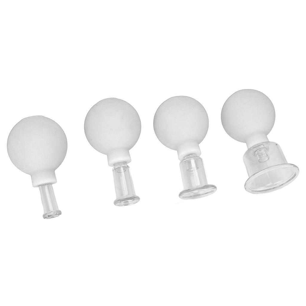 Vacuum Cupping Kit Remove Dampness Massage Broken Resistant Improve Blood Circulation Cupping Set White