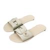 Cross-border large-size slippers women's summer new round head splicing one-word drag simple casual outer wear beach sandals