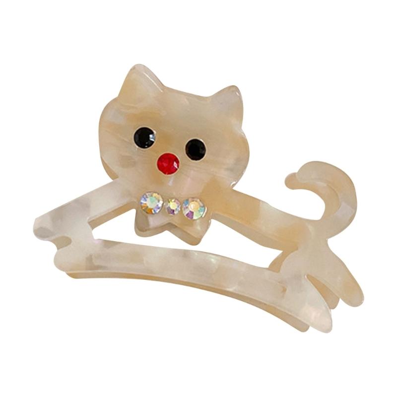 Stylish Cats Acetate Hair Claw Clip Unique Designs Women's Hair Accessory for Daily Outings and Casual Gatherings