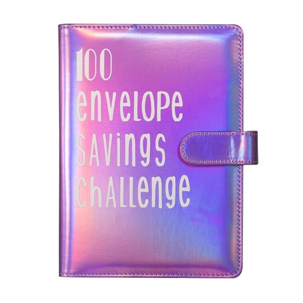 Dazzling Colors Challenge Budget Binder PU Leather Savings Challenge Notepad  New Year
