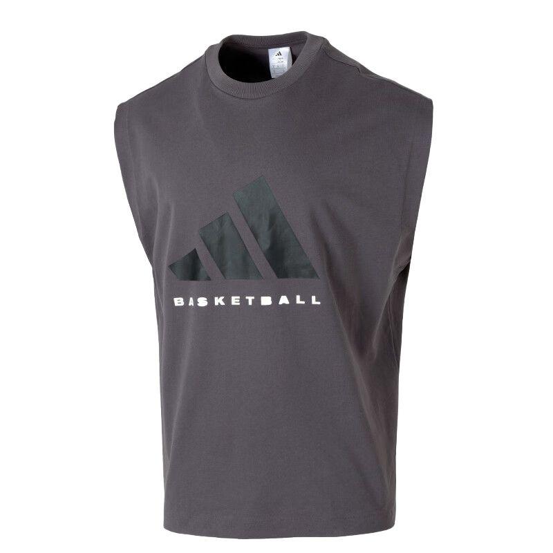 adidas Basketball Vest Asia Sizing Dark Grey Men s JC7836 L