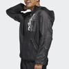Adidas Neo Letter Print Training Hooded Jacket Men Tops Black FL0173