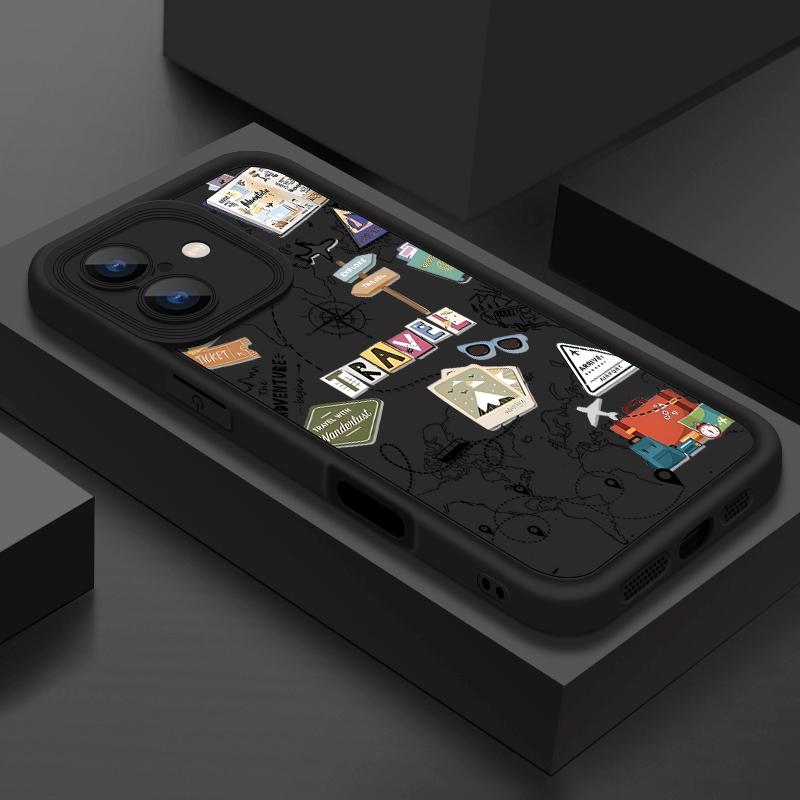 For iPhone 16 Pro Max 15 Pro 14 Plus 13 12 11 XS XR 8 7 Case Shell Signboard Print TPU Soft Shockproof Matte Phone Cover