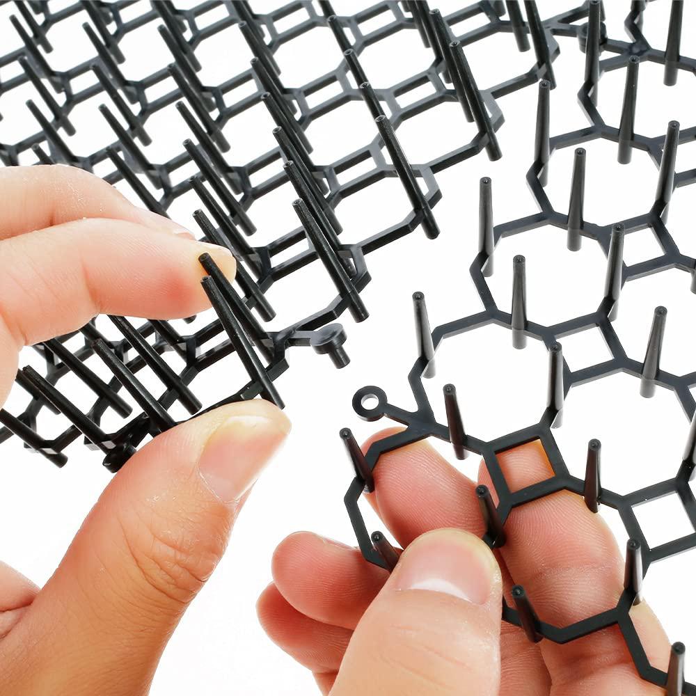 מחצלת חתולים עם דוקרנים, מעצור חפירה רצועת קצף, דוחה מזיקים ביתי דוקרנים מחצלת חתולים בעלי חיים דוחה מחצלת הרתעה לגדר חיצונית לגינה