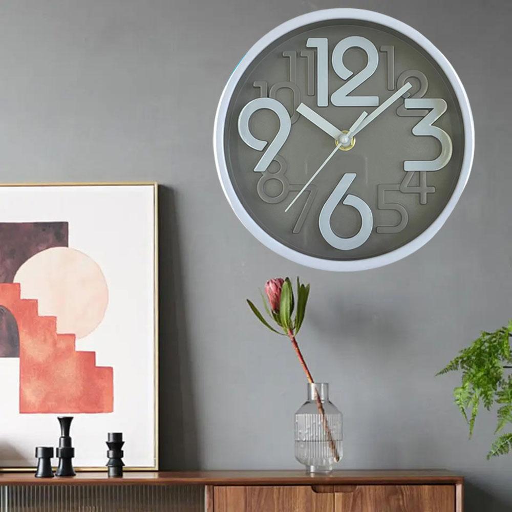8 Zoll moderne, schlichte Wanduhr, neue, nicht tickende Luxus-Wanduhr, leise, batteriebetrieben, runde Wanduhr, Heimdekoration, Wanduhren