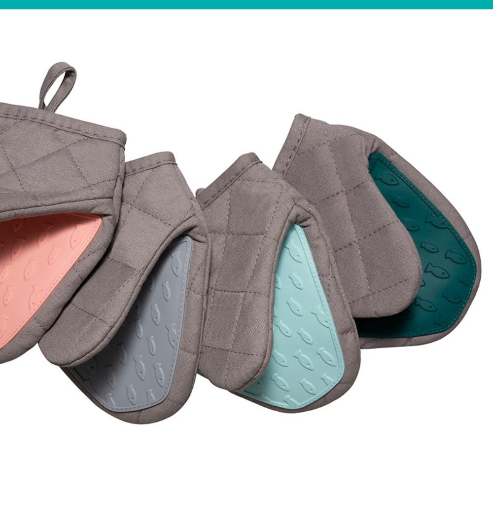 1PCS Fish Shaped Silicone Anti Scald Oven Gloves Kitchen Silicone Gloves Tray Dish Holder Gloves Multi-purpose