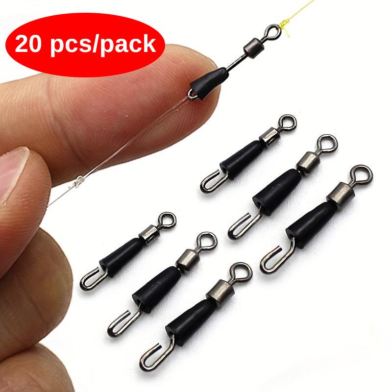 20pcs Carp Fishing Feeder Swivels Accessories, Swivel Snaps Connector For Outdoor Fishing