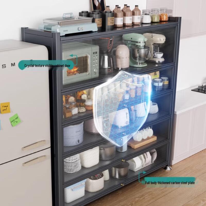 Befu 6-Tier Stainless Steel Kitchen Storage Cabinet with Heightened Top