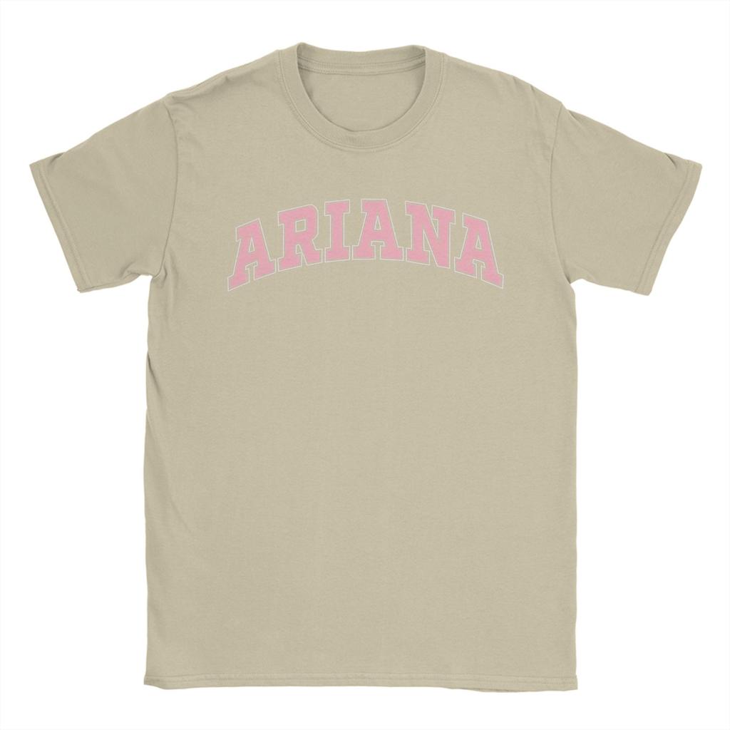 Ariana Grande Pink Logo Men's T Shirt Fun Tees Short Sleeve O Neck T-Shirt Pure Cotton Plus Size Tops