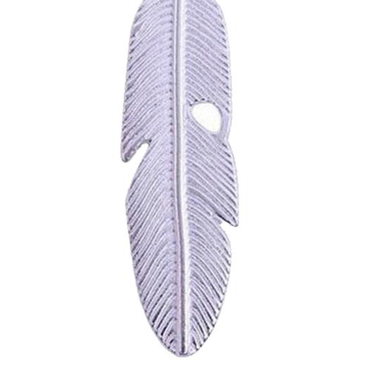 Necklace Delicate Feather Design Alloy Long Jewelry Pendant Necklaces for Daily Life