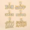 European & American Hip-Hop ICE Diamond CEO Letter Pendant Necklace - Trendy Unisex Jewelry