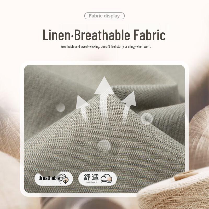 MONTAGUT Ice-Cool Linen Blend Casual Pants