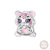 Cute Copper Metal Capybara Black Cat Elephant Sausage Dog Charm Bead Components Bead Components Compatible With 3mm Authentic Original Bracelets Do