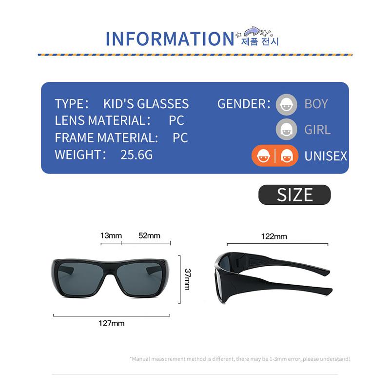 Kinder Sport Sonnenbrille UV400 - Coole Schwarze Wraparound Sonnenbrille für Jungen & Mädchen, Outdoor Radsport Strand Brillen