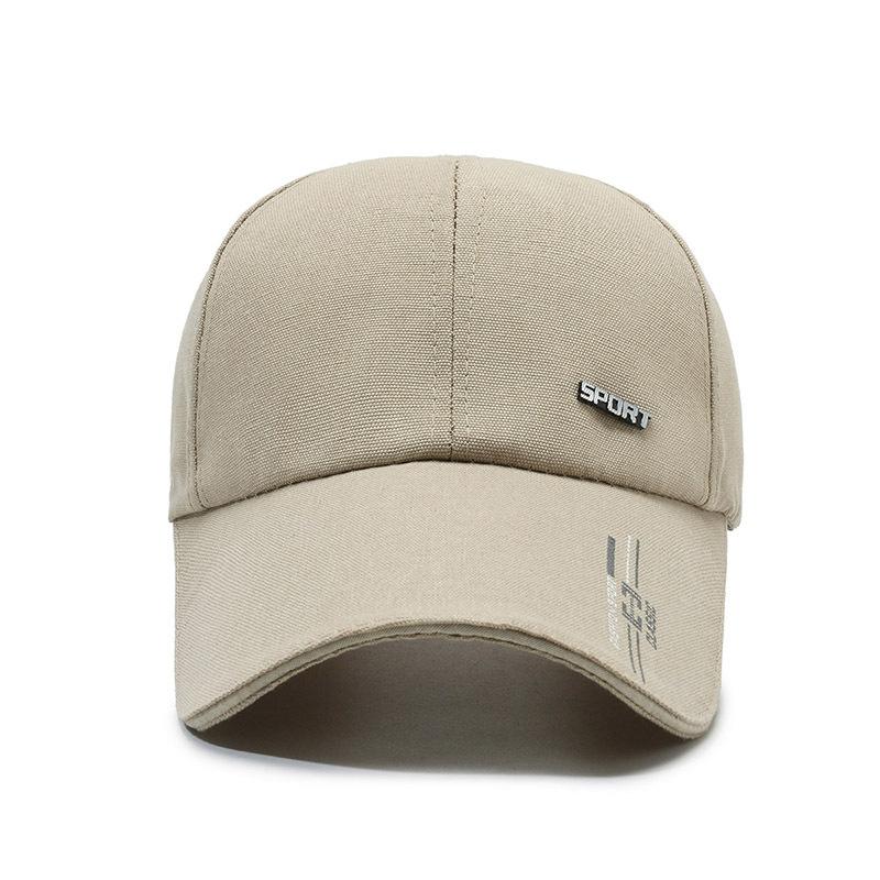 Herren Baseballkappe Sonnenschutzhut UV-Schutz Sonnenschirm Anglerhut Herbst Große Kopfgröße Harte Kappe mit Schirm Leicht Atmungsaktiv Leinwand Baseballkappe