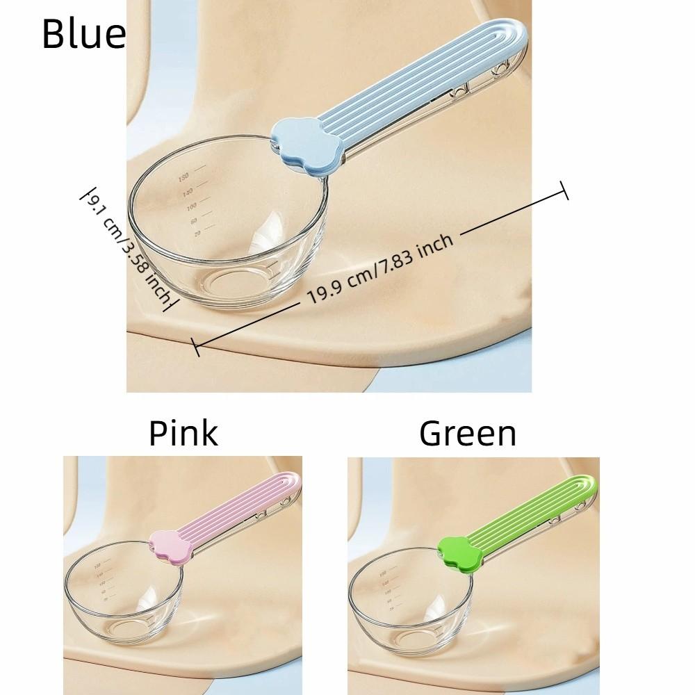 Multi-functional Cat Food Scoop Clear Scale Cat Food Measuring Spoon Sealing Clip  for Dogs Cats
