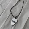 Rock Band My Chemical Romance Necklaces Cosplay MCR Stainless Steel Guitar Pick Pendant Necklace Cos Accessories Christmas Gifts 6