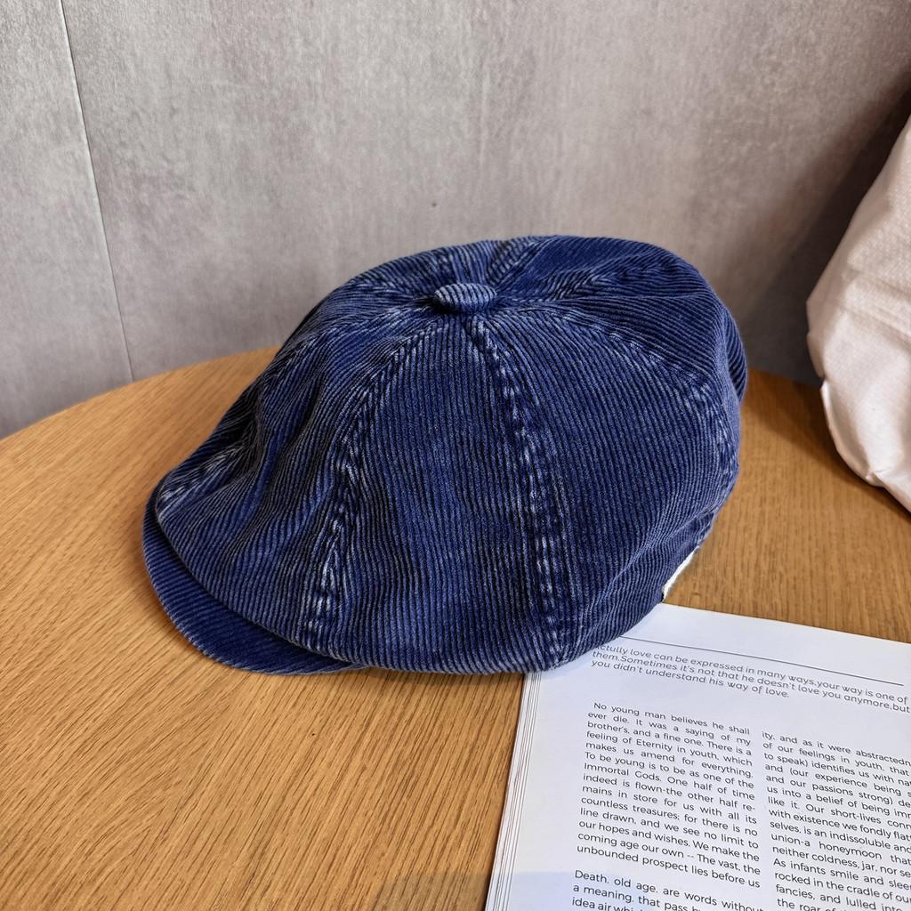 Cotton Vintage Corduroy Cap With Curved Brim Fashionable Breathable Duckbill Hat