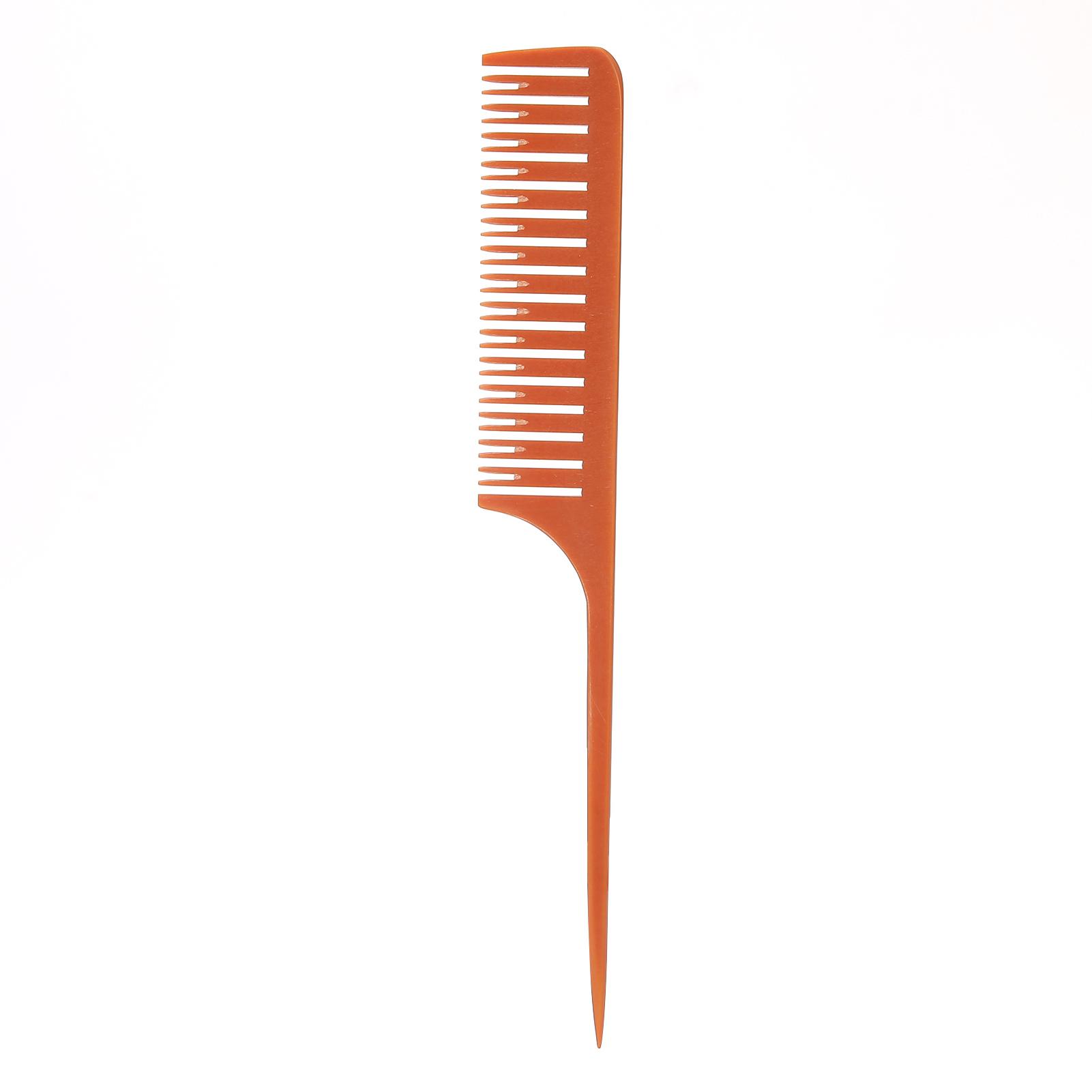 Окрашивание волос Highlight Tail Comb Антистатическая расческа для секционирования волос для окрашивания в парикмахерской(коричневый )