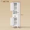 Bathroom Cabinet, 2 Doors, Drawer, Open Compartment, Adjustable Shelves, White