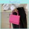 Sac Carré Mini Porté Main Couleur Unie Simple Tendance Pour la Mode d'Été
